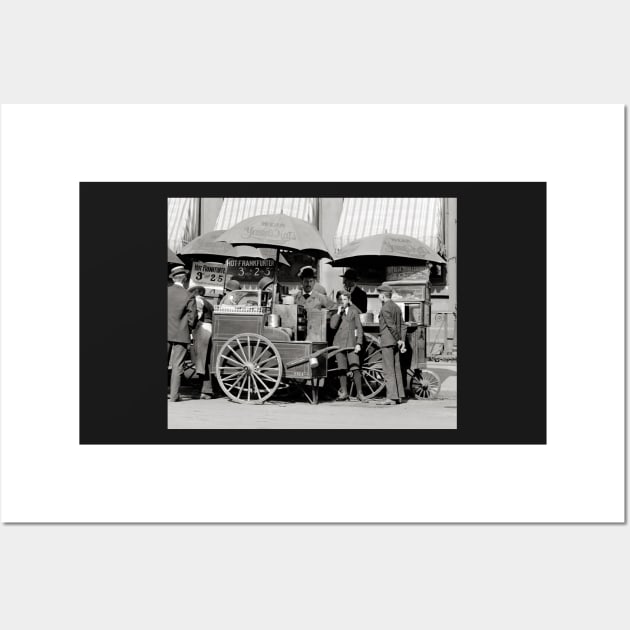 New York City Lunch Carts, 1906. Vintage Photo Wall Art by historyphoto